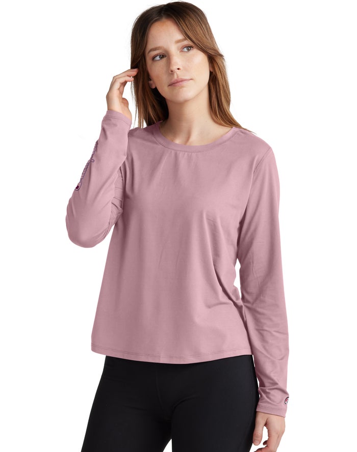 Champion Soft Touch Cutout Long-Sleeve T-Shirt Dames - Beige - Belgie 9621CTSPQ